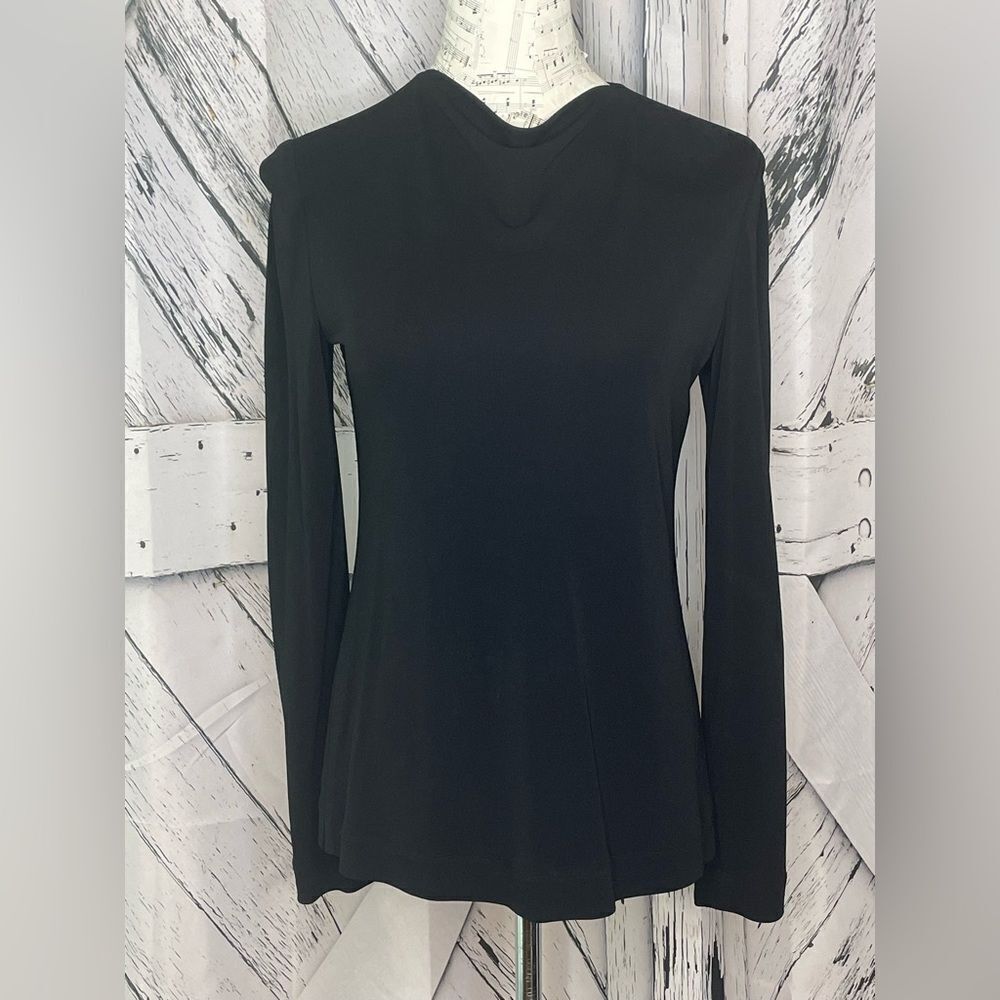 Lida Baday Blouse Long Sleeves Draped Neckline S